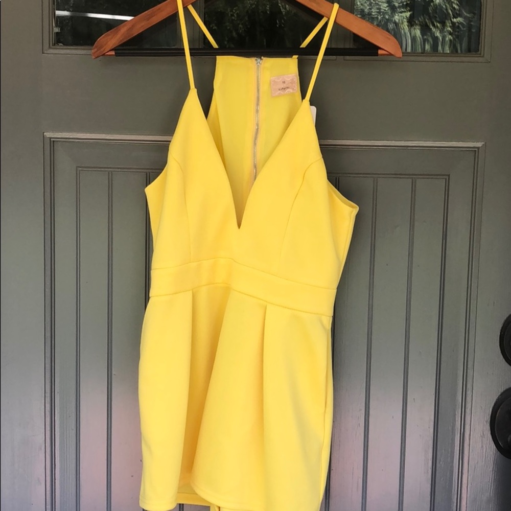 Bright yellow Angel Biba Romper